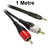 1M RCA to 3.5mm Stereo Audio Lead Dueltek 2RCA-3.5-01