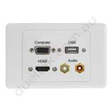 Clipsal 2000 Wall Plate VGA USB HDMI Audio