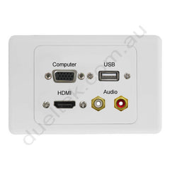 Clipsal 2000 Wall Plate VGA USB HDMI Audio