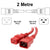 2M Red C19-C20 15A Enterprise Class Extension Cord CAB27-020-RED