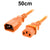 50cm Orange IEC-C14 to IEC-C13 Power Cord CAB29-005-ORN