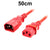 50cm Red IEC-C14 to IEC-C13 Power Cord CAB-005-RED