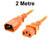 2M Orange IEC-C14 to IEC-C13 Power Cord CAB29-020-ORN