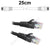 25cm Black CAT6 RJ45 Cable UTP6-0.25-BK-L