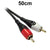 50cm RCA Stereo Audio Lead Dueltek 2RCA-0.5