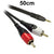 50cm RCA to 3.5mm Stereo Audio Lead Dueltek 2RCA-3.5-0.5