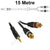 15M RCA to 3.5mm Stereo Audio Lead Dueltek 2RCA-3.5-15