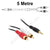 5M RCA to 3.5mm Stereo Cable 2RCA-3.5-5-L
