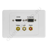 Clipsal AV Wall Plate HDMI VGA Composite RCA