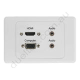 Clipsal AV Wall Plate HDMI VGA Stereo