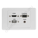 Clipsal AV Wall Plate HDMI USB VGA Audio