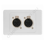 Clipsal 2000 Wall Plate dual 4-pin Amphenol XLR