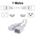 1M White C19-C20 15A Enterprise Class Extension Cord CAB27-010-WHI