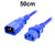 50cm Blue IEC-C14 to IEC-C13 Power Cord CAB29-005-BLU