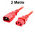 2M Red IEC-C14 to IEC-C13 Power Cord CAB-020-RED
