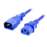 Blue IEC-C14 to IEC-C13 Power Cord