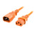Orange IEC-C14 to IEC-C13 Power Cord