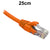 25cm Orange CAT6 RJ45 UTP Patch Lead Dueltek CAT6-0.25-ORN