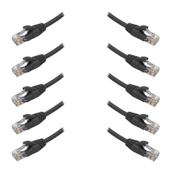 10 Pack of 5m Black CAT6 Patch Leads