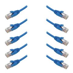 10 Pack of 5M Blue CAT6 Patch Leads