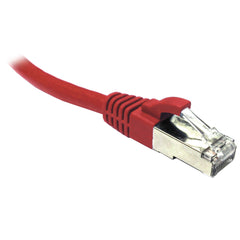 Red CAT6A S/FTP Patch Lead with Snag Free Connectors Dueltek