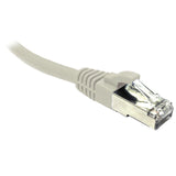 White CAT6A S/FTP Patch Lead with Snag Free Connectors Dueltek