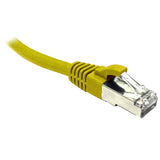 Yellow CAT6A S/FTP Patch Lead with Snag Free Connectors Dueltek