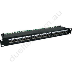 24-Port CAT6A Shielded Patch Panel