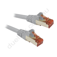 Grey CAT6A S/FTP Cable with Red RJ45