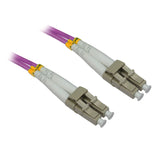 LC OM4 Duplex Fiber Optic Patch Lead